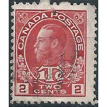 Canada 1916 SG233 2c + 1c Scarlet Fine Used.. ..