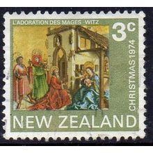 New Zealand 1974 Christmas - L'Adoration des Mages, Witz 3c Used