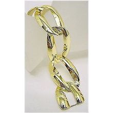 Gold-tone Link Chain Bracelet - BR-MB6642G