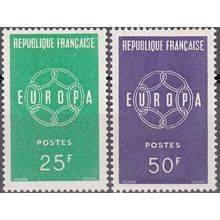 France 1959 Michel 1262 - 1263 Neuf ** Cote (2008) 3.00 € Europa CEPT Chaine