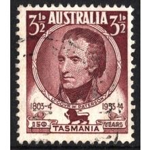 AUSTRALIA 1953: 150th ANNIVERSARY TASMANIAN SETTLEMENT - 3½d PATERSON USED (G6)