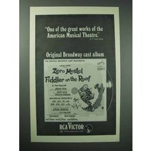 1966 Fiddler on the Roof Broadway Cast Album Ad
