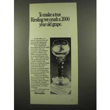 1975 Almaden California Johannisberg Riesling Wine Ad