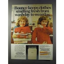 1981 Bounce Dryer Sheets Ad - Washday to Wearday