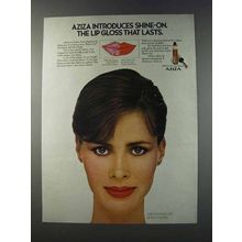 1981 Aziza Shine-On Lip Gloss Ad - Lip Gloss That Lasts