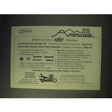1989 Americade Touring Rally Ad - Enjoy the only 2 Dunlop Elite G/T Nationals