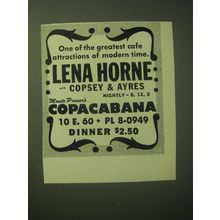 1948 Copacabana Club Ad - One of the greatest cafe attractions of modern time