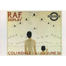 1933 RAF Display London Tube Colindale Station Poster Postcard