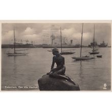 Kobenhavn Den Lillie Havrue Denmark Guardian Message Old Postcard