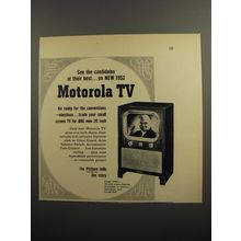 1952 Motorola TV Model 21K3 Advertisement - See the candidates at their best