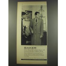 1956 Baker Top Coat Ad - Baker orients western man to eastern elegance
