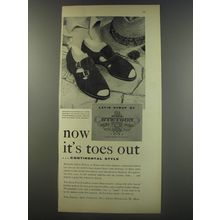 1956 Stetson Latin Strap Shoes Ad - Now it's toes out
