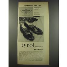 1956 Stetson Tyrol Commuter Shoes Ad - Illustrious pair for lustrous wear