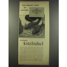 1956 Stetson Kitzbuhel Shoes Ad - The tweedy look in leather
