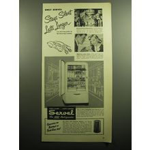 1949 Servel Refrigerator Ad - Only Servel Stays Silent lasts longer