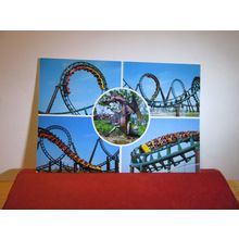 multiview, DRAGON FYRE, CANADA'S WONDERLAND, TORONTO unused postcard =