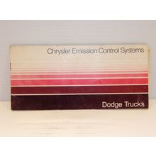 Dodge Trucks Chrysler Emission Control Systems Manual 1972