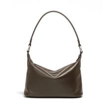 Genuine Leather Women Western Shoulder Handbag Brown