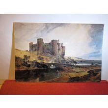 CONWAY CASTLE by Joseph M.W.Turner used postcard 1984 pm Whitworth Art Gallery =