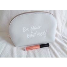 BareMinerals Moxie Plumping Lip gloss Leading Lady 4.5 ml + Make up Bag