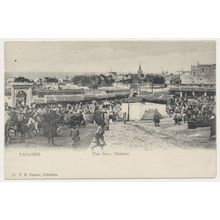 MOROCCO Tangier Soco Market Grand Socco early 20th C. RPPC Cumbo 28