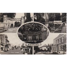 ED 117 WATFORD MULTI VIEW . RP POSTCARD