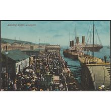 Landing Stage, Liverpool, Lancashire, c.1905-10 - Lewis's Postcard