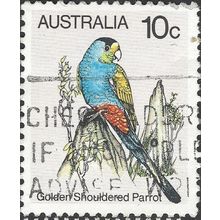 AUSTRALIA, BIRD, Golden-shouldered Parrot, white 1980, 10c, #4