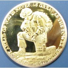 Military Prayer. Challenge Coin. 1.50". Gold Tone. 87b.