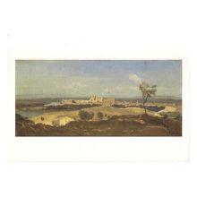AVIGNON FROM THE WEST by Jean-Baptiste-Camille Corot unused postcard =