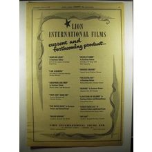 1956 Lion International Films Ad - Current Product