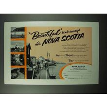 1956 Nova Scotia Tourism Ad - Beautiful
