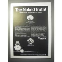 1966 Vantage A-21 and D-15 Watch Ad - Naked Truth