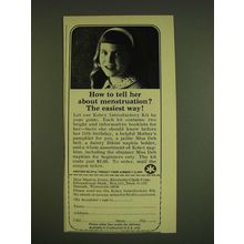 1966 Kimberly-Clark Kotex Introductory kit Ad - Tell her about Menstruation