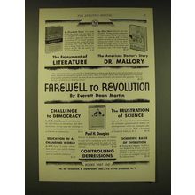 1935 W.W. Norton & Company Ad - Farewell to Revolution by Everett Dean Martin