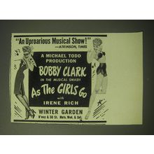 1948 As the Girls Go Musical Ad - An uproarious Musical show! - Atkinson, Times