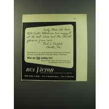 1949 RCA Victor Television Ad - Only those who have RCA Victor television
