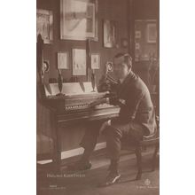 Bruno Kastner At Piano Antique Postcard