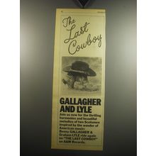 1975 Benny Gallagher & Graham Lyle The Last Cowboy Album Advertisement