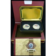 2005 Australia $1 Silver Proof 2x Coins ANZAC NZ Pair