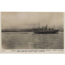 Whaler Ramna Ship Stranded German Military Battle Cruiser Moltke RPC Postcard