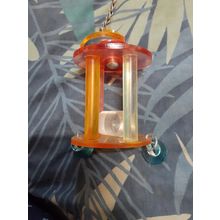 Bird plastic cage toy on metal chain 27cm long