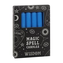 Candles - Set of 12 Blue 'Wisdom' Spell Candles