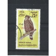Burma.O213 25p Crested Serpent Eagle.Fine Used.Jul25