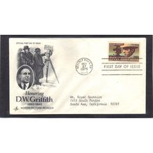 FDC Art Craft 1555 10c David Griffith (Cachet-Typed/A) CV41819