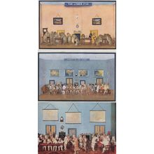 The Rabbits School Lower Five Geography Map 3x Vintage Postcard s