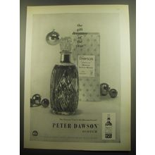 1959 Peter Dawson Scotch Ad - The gift decanter of the year