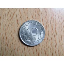 Denmark 1960 10 Ore Coin