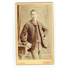 Victorian cdv photo young man standing hand on hip Wakefield photographer