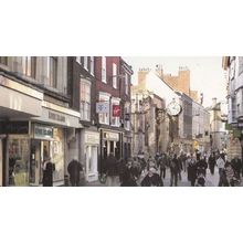 River Island Clothes Shop T Mobile Telephone O2 JD Sports York Large Postcard